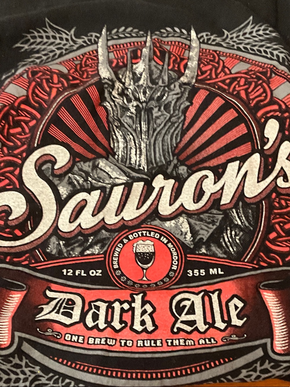 Sauron dark ale  as tee
